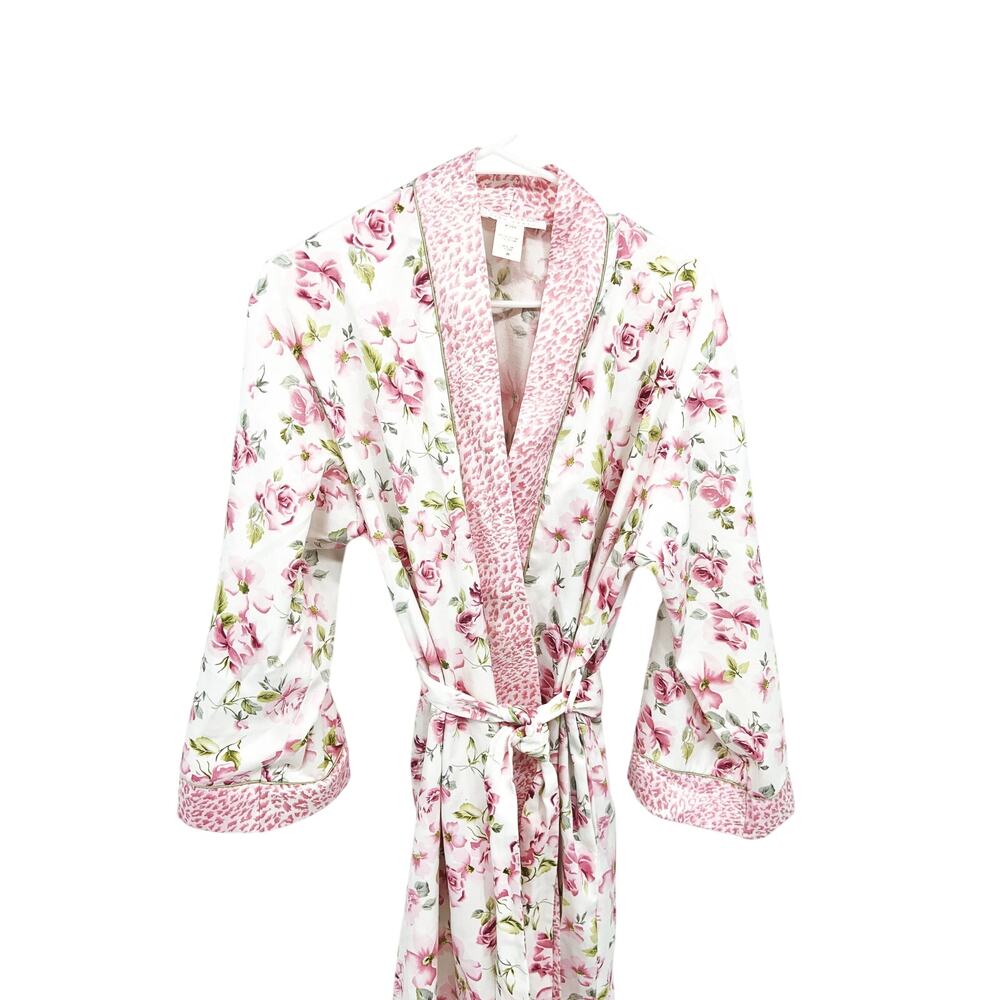 Oscar Dela Renta Pink Label Silky Kimono Robe Multicolor Size M